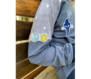 Stickdatei - Love Peace Paw